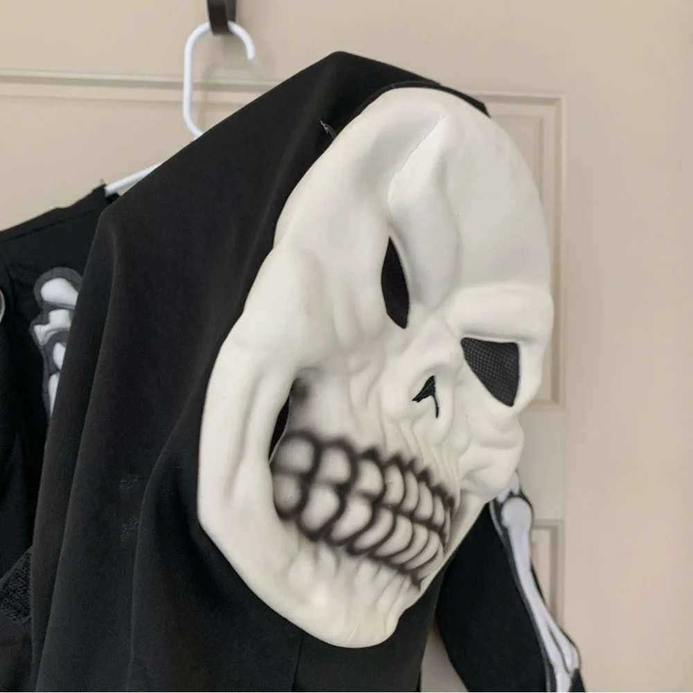 Spooktacular Skeleton Halloween Costume with ghostly mask, child’s‎ medium